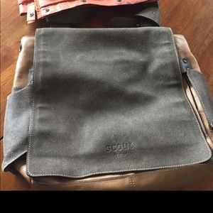 Leather Petunia Pickle Bottom Scout Diaper Bag